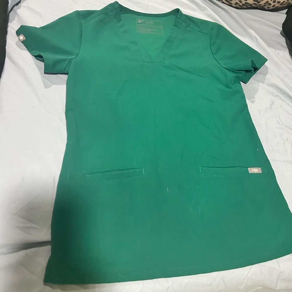 Figs XXS scrub top green